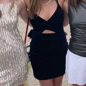 Navy blue Satin Dress 💙